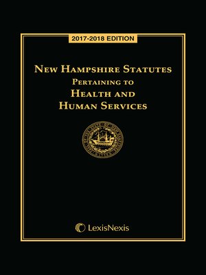 cover image of New Hampshire Statutes Pertaining to Health and Human Services